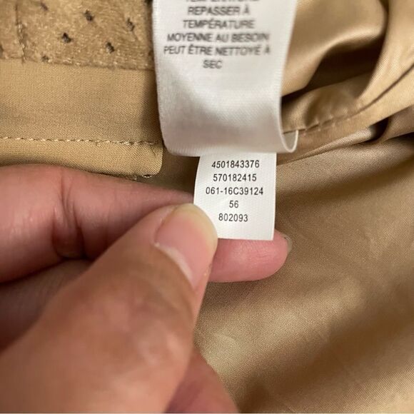 Zenergy by Chico’s Faux Suede Vest Perforated‎ Full Zip Camel Brown sz 2 (large) - Picture 8 of 11